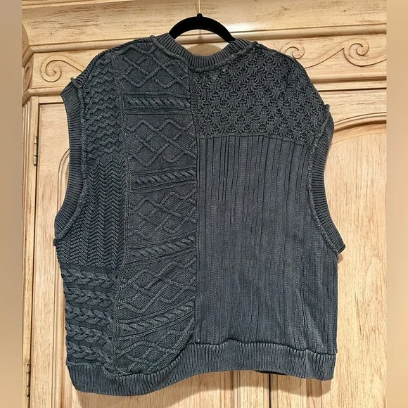 Free People • Take the Plunge Sweater Vest • Charcoal - Picture 4 of 4